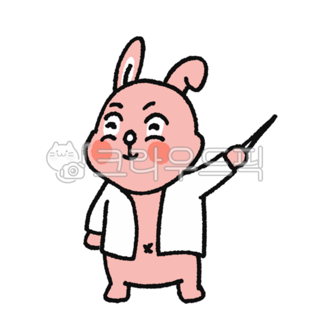 Rabbit character,rabbit emoticon,emoticon,hand-drawn,character,rabbit,education,notice,teach,instruct