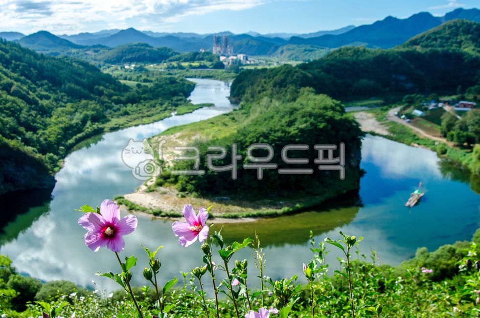 무궁화,영월,선암마을,한반도지형,강원도,강원도영월,영월군,한국,대한민국,코리아,korea,자연,경관,경치,장관,호수,lake,water,nature,맑은,맑음,날씨,청량,청량한,쾌청,쾌청한