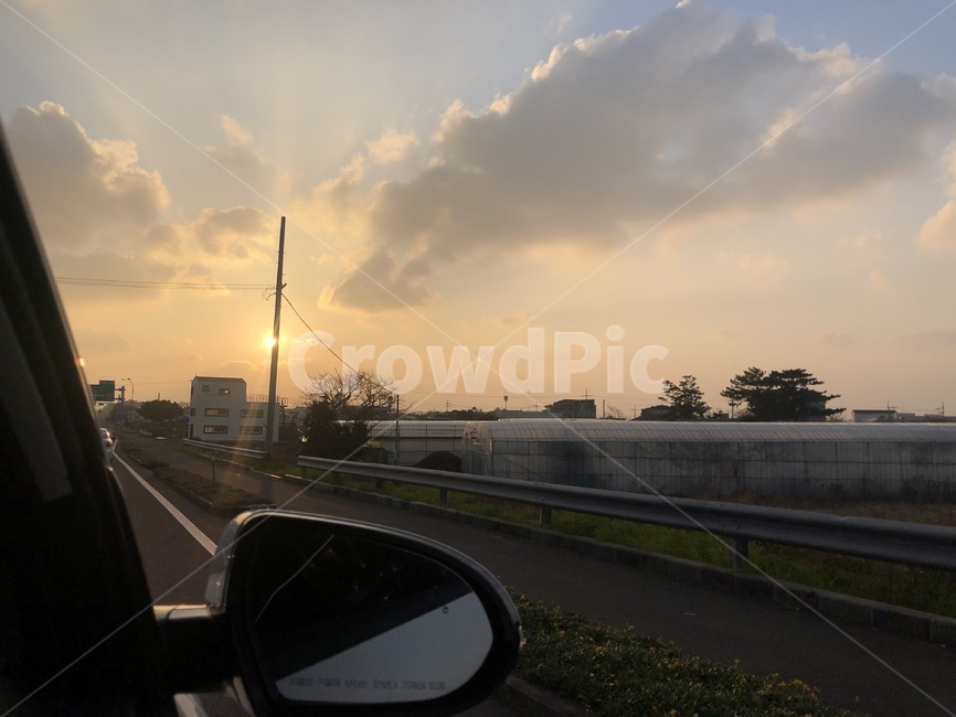 드라이브,노을,sunset,drive,해질녘,차창