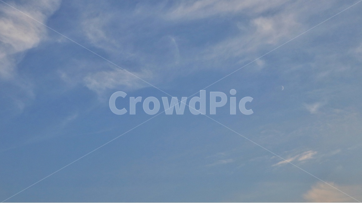 flying,나는,자연,weather,날씨,outdoors,옥외,sky,하늘,moon,달,초승달,blue