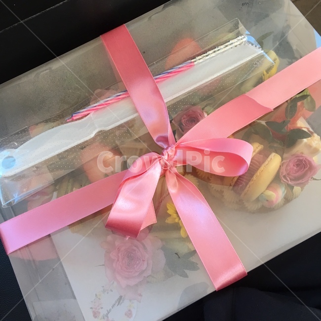 생일,케잌,케이크,케익,리본,핑크,분홍,포장,박스