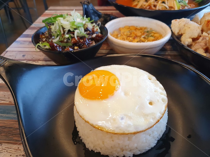 중국집,간짜장밥,간짜장,계란후라이,반숙계란