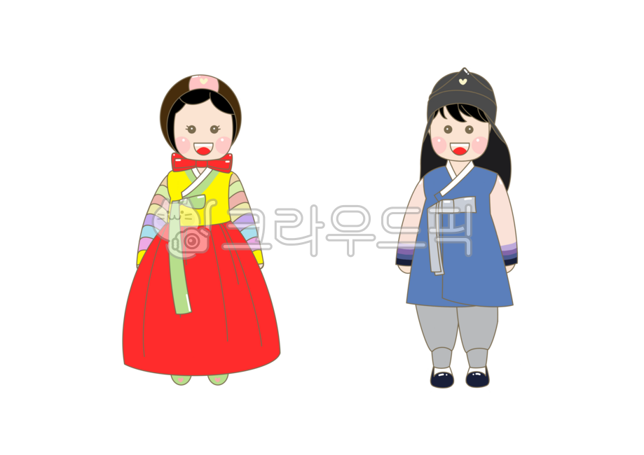 한국전통의상,한복,전통의상,일러스트,만화