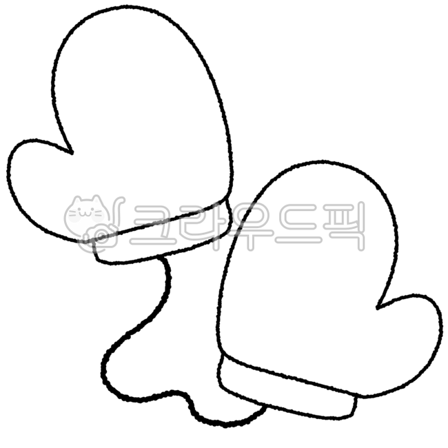 겨울,겨울도안,겨울용품,겨울색칠,색칠도안,장갑,장갑도안