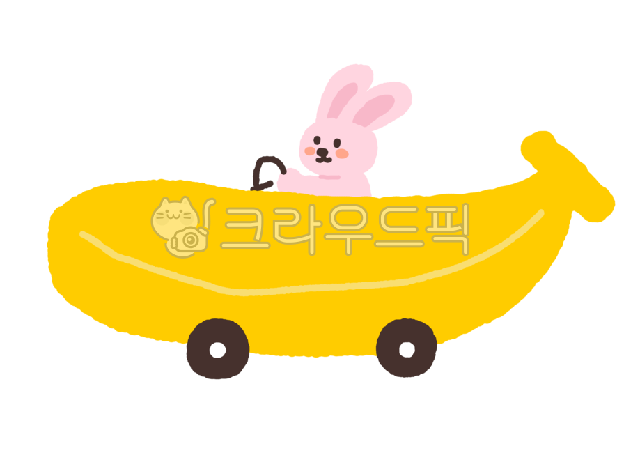 Nukki,car picture,fruit,car illustration,automobile,character,car,rabbit,design,rabbit illustration,graphic,banana,png,rabbit character,animal characters,banana illustration,painting,rabbit picture,character design,animal,illustration,banana picture