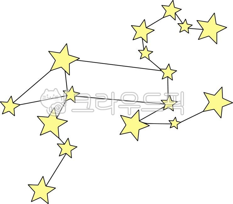 사자자리,별점,운세,별자리,사자자리그림,사자자리일러스트