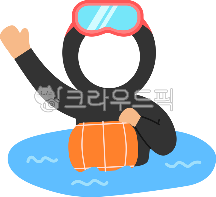 Haenyeo,face composition,Jeju Haenyeo,Haenyeo drawing,Haenyeo composition,material,goggles,Jeju Island,water play,child's face,face,Haenyeo face