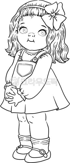 Retro,Little,Dress,Cartoon,Fun,Paper Doll,Dolly Dingle,Doll,Girl,Baby,Lovely,Child,Coloring