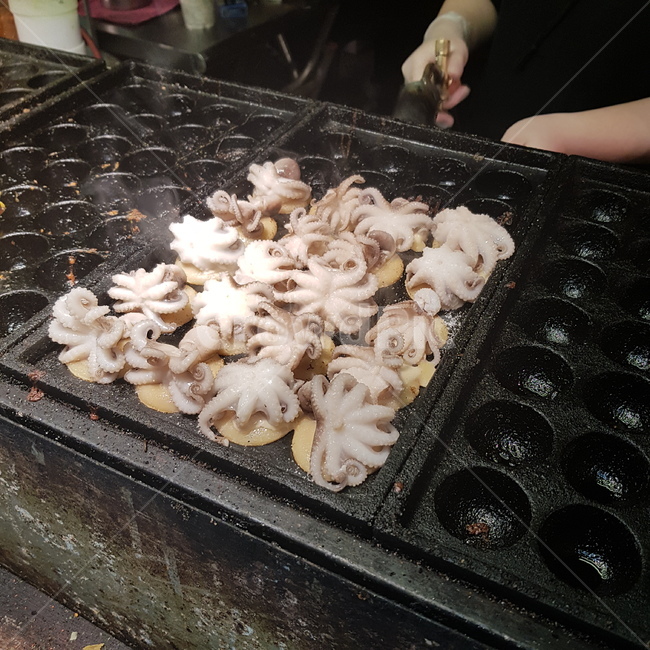 야시장,쭈꾸미,타코야키,음식,먹거리