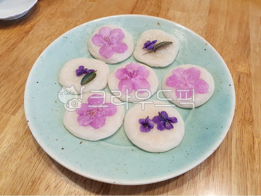 food, 음식, 화전, 진달래화전, 제비꽃, 사진,이미지,일러스트,캘리그라피 - Ndalpeng2518작가