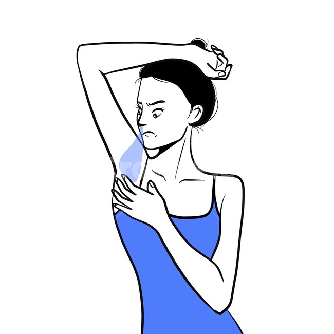 겨드랑이,냄새,불쾌감,겨드랑이털,암내,왁싱,제모,콤플렉스,여성,여자,girl,woman,여성청결,뷰티,미용,beauty treatment,그래픽,일러스트레이션,graphic,illustration