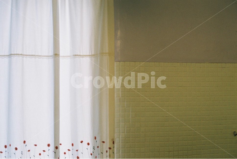 film photography,white curtain,purple,flower curtain,curtain,room