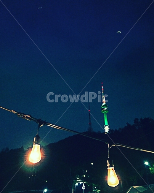 푸른색,아경,남산,해방촌,전등,불빛,야경,밤,풍경,nightscape,night,landscape,랜드마크,landmark,tourist attraction,한국랜드마크,한국관광지,한국명소,korea landmark,korea tourist attraction,light,빛