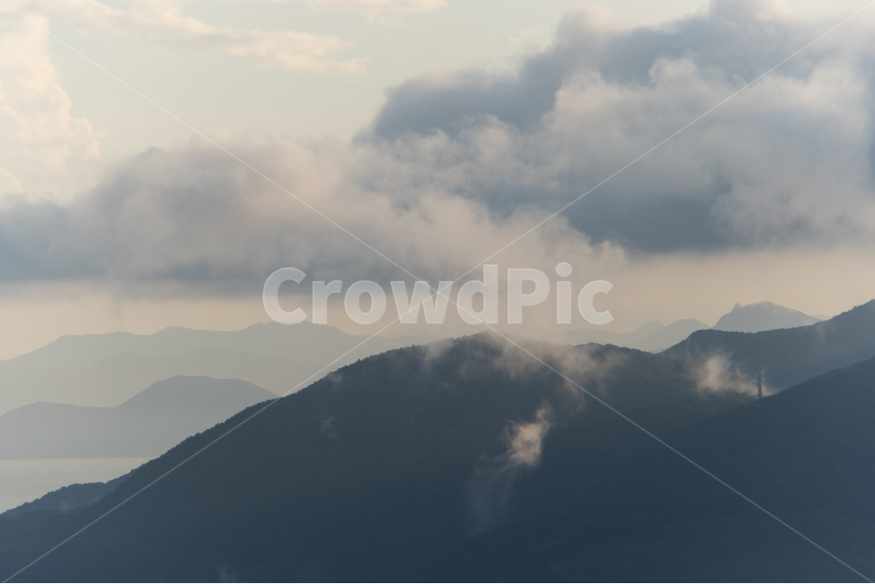 산,구름,빛,일몰,황령산,자연,풍경,nature,landscape,weather,날씨,outdoors,옥외,mountain range,산맥,mountain,cumulus,적운,cloud,sky,하늘