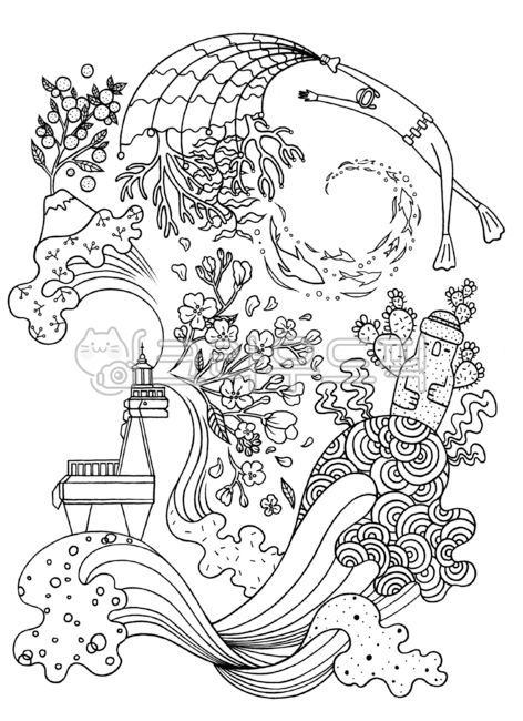 제주,컬러링북,해녀,바다,돌하르방,art,drawing,그림,미술