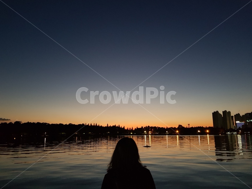 일산호수공원,노을,저녁,호수공원,일몰,풍경,하늘,sky,실루엣,야경,밤,풍경,nightscape,night,landscape,silhouette,outdoors,옥외