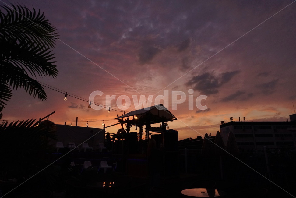 silhouette,하늘,일몰,붉은하늘,붉은색,sunset,실루엣,옥상,이태원,루프탑,실루엣,그림자,silhouette,shadow