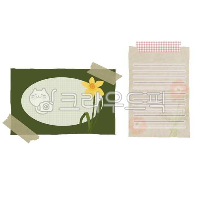 떡메, 떡메모지, 메모지, 꽃메모지, 다꾸, 사진,이미지,일러스트,캘리그라피 - kimbam2seyo작가