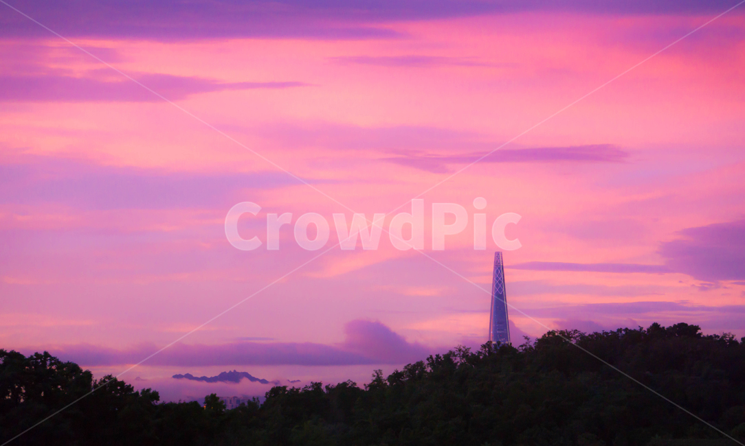 탑,tower,sky,sunset,석양,하늘,pink,건물