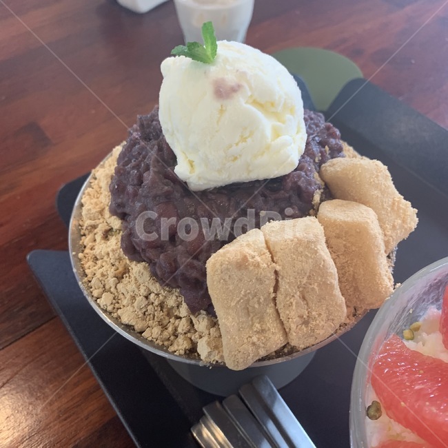 팥빙수,빙수,인절미,콩고물,여름음식