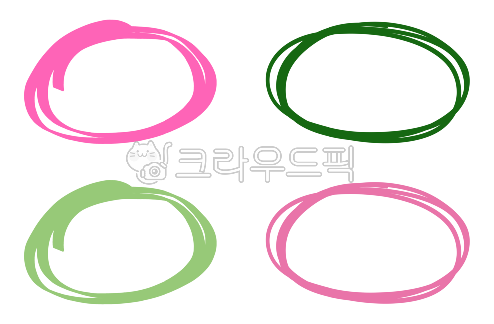 분홍색,일러스트,선,라인,라인드로잉,드로잉,핸드드로잉,초록색,필기,원,동그라미,체크,중요,낙서
