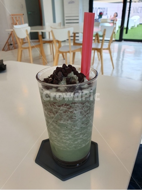 음료,민트,커피,빨대,초코