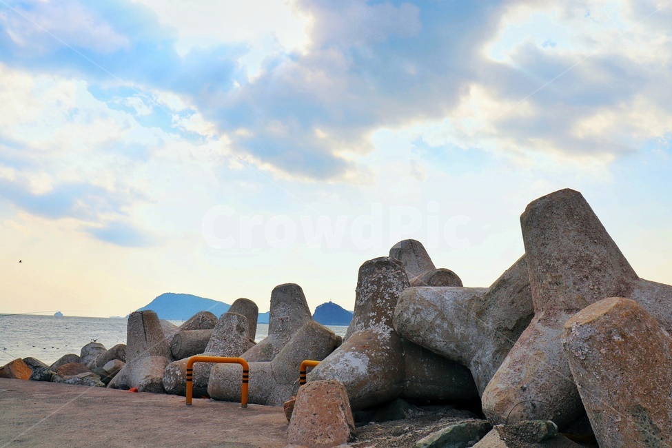 부산,바다,경치,방파제,구름,자연,풍경,nature,landscape