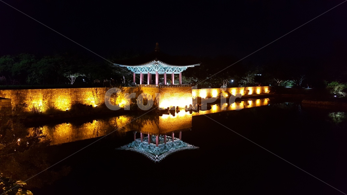 야경,경주,동궁,월지,불빛