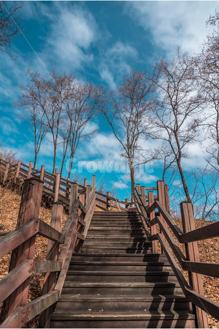 산,등산,등반,운동,하늘,맑은날씨,구름,나무,겨울,계절,winter,season,자연,풍경,nature,landscape,handrail,난간,banister,railing
