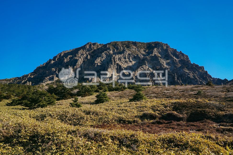 제주도,한라산,윗세오름,영실코스,파란하늘,등산,자연,산,환경,성판악,절벽