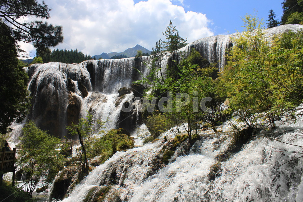 중국,구채구,풍경,폭포,물