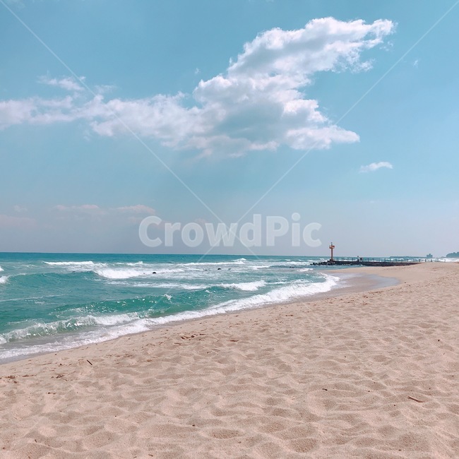 바다,해변,강문해변,하늘,바닷가,파랑,해변,바다,beach,sea
