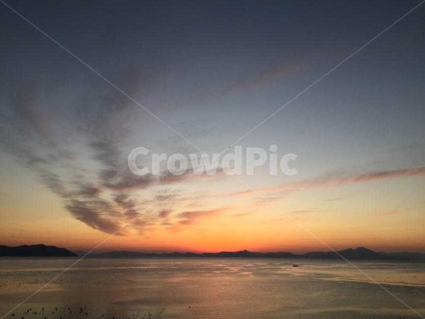 하늘,바다,노을,aneveninggiow,sky
