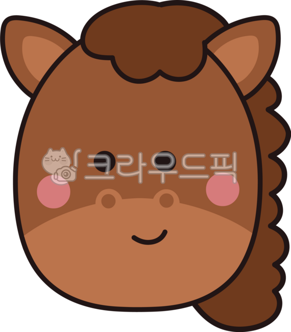 12지,12간지,12지신,동물,동물얼굴,말,말띠,말얼굴,말캐릭터