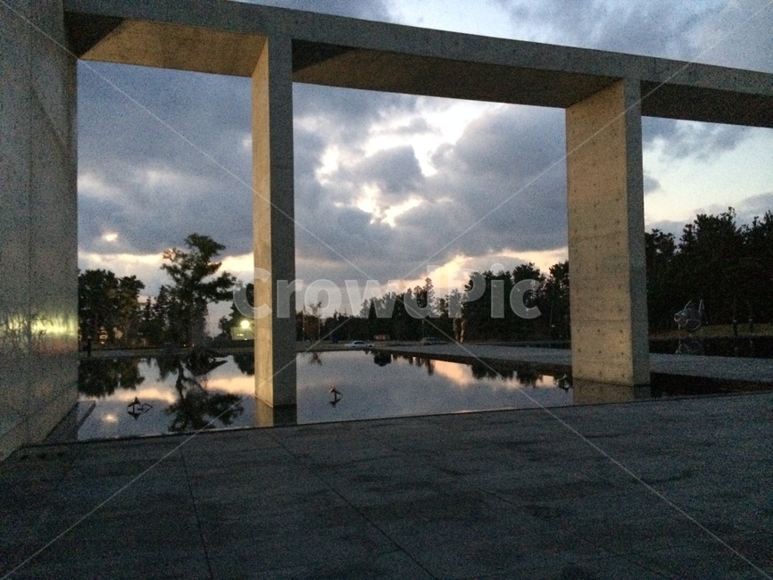 노을,구름,저녁,반사,porch,구조물,patio,기다림