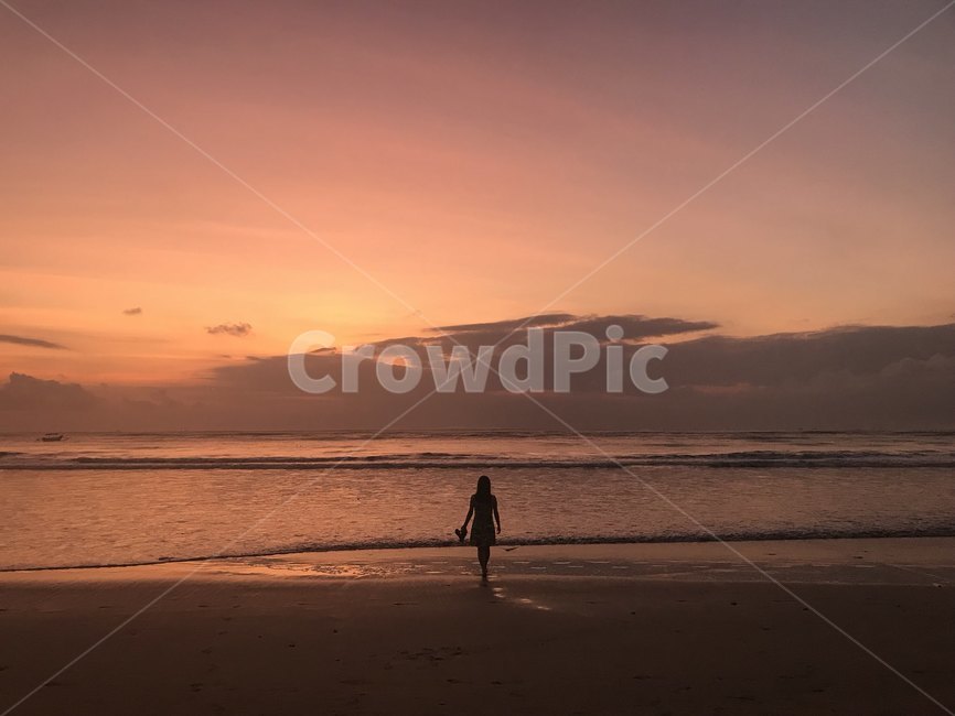 발리,짐바란,해변,여행,노을,해변,바다,beach,sea,사람,인물,인간,human,person,여성,여자,woman,female,lady