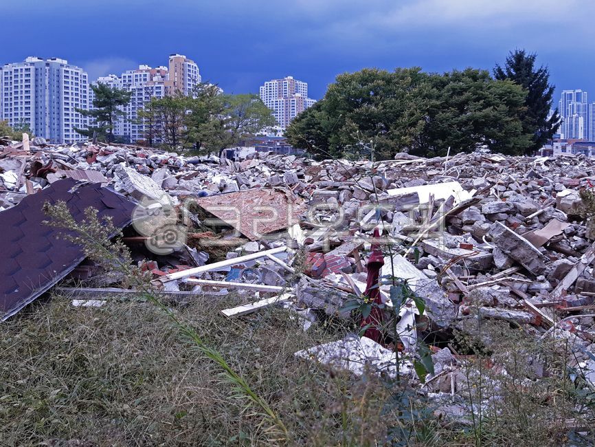redevelopment,waste,Uiwang city,redevelopment district,reconstruction,Demolition