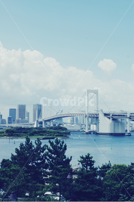 일본,도쿄,오다이바,japan,tokyo,odaiba,레인보우브릿지,rainbowbridge,bridge,다리,대교,구름,cloud,하늘,sky,여름,summer,바다,sea,도시,풍경,city,landscape,해외,외국,세계,foreign,oversea,world,세계도시풍경,해외도시풍경,외국도시풍경,world cityscape,building,건물