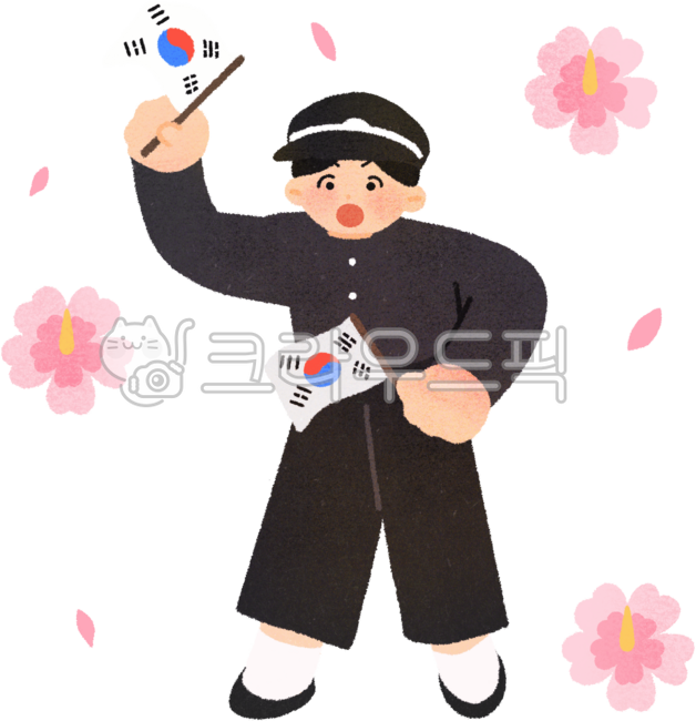 Independence Boy,March 1st,Independence Movement,Taegeukgi,Rose of Sharon,Manse Movement,March 1st,Republic of Korea,National Day