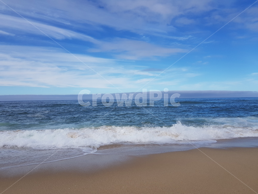 해변,파도,강문해수욕장,새털구름,beach