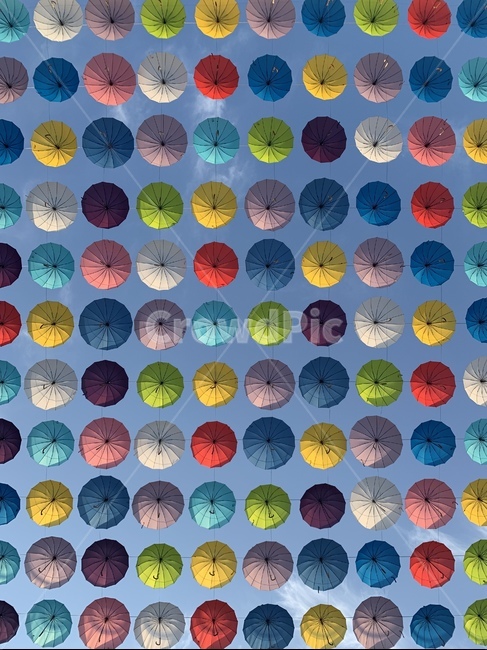 우산,하늘,동그라미,무지개,색동,텍스처,질감,패턴,texture,pattern