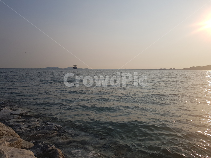 저녁,바다,석양,인천,자연,landscape,sea,풍경,해안,월미도