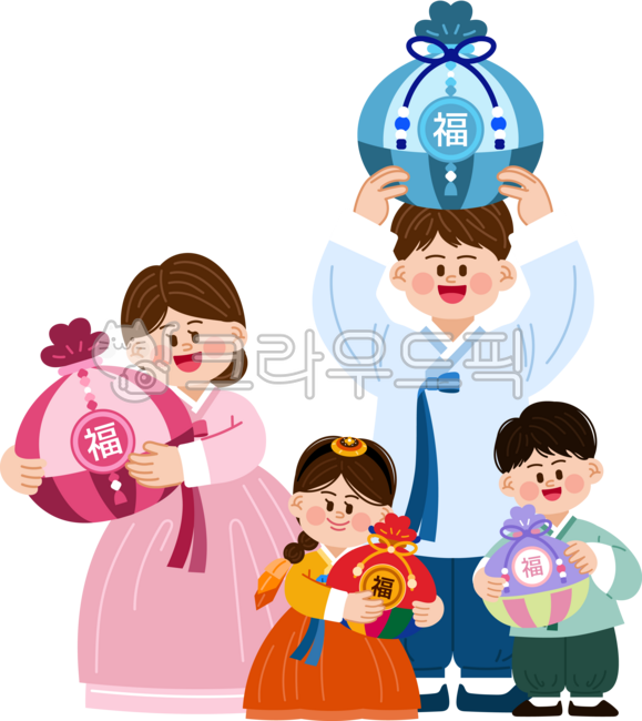 한복,설날,복주머니,인사,가족,명절,추석,한국,전통,의복,옷,새해,신년,한가위,사람,남자,여자,남매,소년,소녀,어린이,새해복