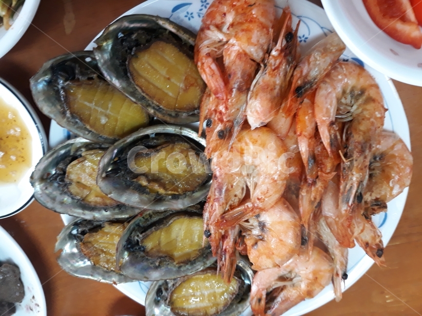 전복,새우,해물,음식,건강식,seafood,grilled
