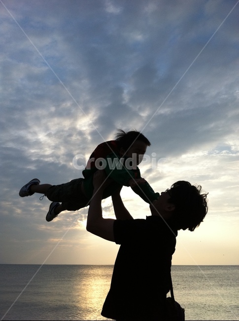 가족,부녀,노을,바다,실루엣,가족,패밀리,family,영유아,아기,애기,아이,infants,baby
