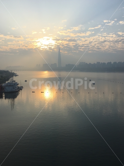 풍경,일출,자연,강,아침,도시,풍경,city,landscape,한국도시풍경,한국도시경관,korea cityscape,watercraft,선박,vessel,용기,vehicle,차량,transportation,교통