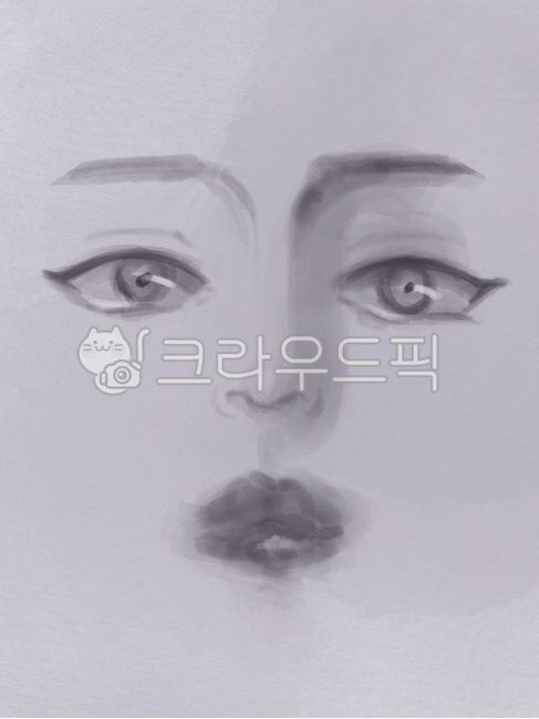 얼굴,일러스트,반실사,실사,눈,이목구비