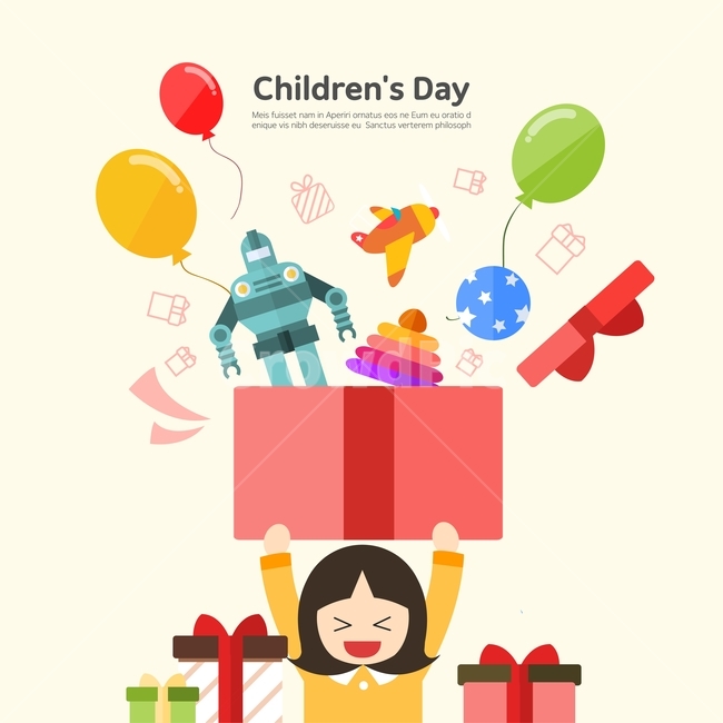 선물상자,장난감,풍선,어린이날,이벤트,팝업,플랫디자인,일러스트,어린이,어린아이,child,children,kid,기념일,축하,anniversary,congratulation,celebrate,celebration,그래픽,일러스트레이션,graphic,illustration