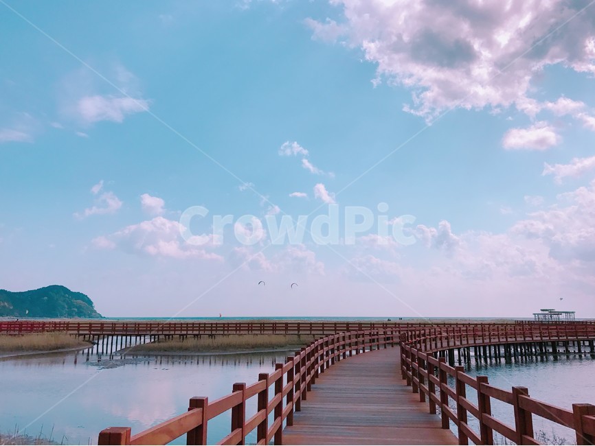 풍경,다리,부산,5월,파란,안정,봄,구름