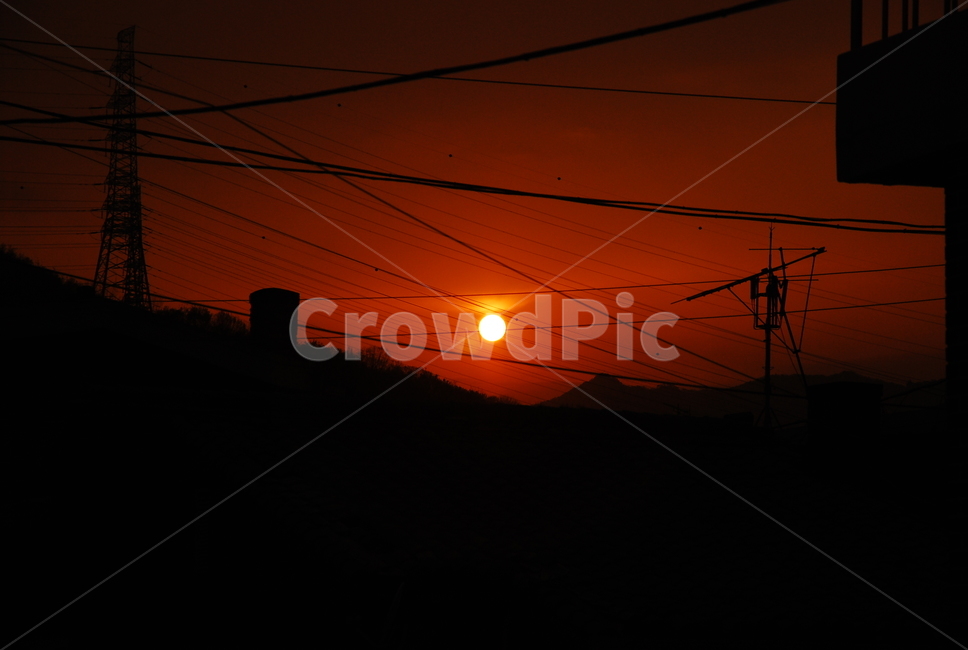 하늘,sky,황혼,붉은하늘,일몰,도시,풍경,city,landscape